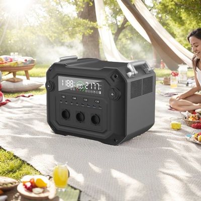 ইনভার্টার বাইডাইরেকশনাল ইনভার্টার 2500W ক্যাম্পিং আউটডোর হোম পোর্টেবল পাওয়ার স্টেশন জন্য