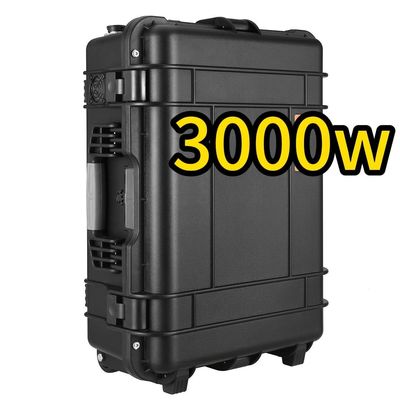 3000W/3000wh পোর্টেবল এনার্জি স্টোরেজ পাওয়ার স্টেশন ভ্রমণের জন্য ABS অ্যালোয় শেল উপাদান