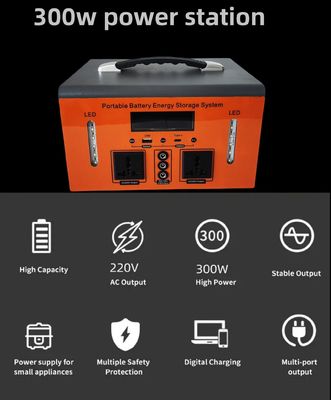 XT300 নতুন ডিজাইন করা পোর্টেবল 300W এসি এবং ডিসি আউটপুট এনার্জি স্টোরেজ সিস্টেম পাওয়ার স্টেশন