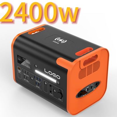 2400W ইউনিভার্সাল এবং সৌর চার্জিং সহ আউটডোর অ্যাডভেঞ্চার ইমার্জেন্সি পাওয়ার স্টেশন