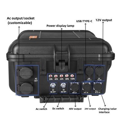 আউটডোর অ্যাডভেঞ্চার ইউনিভার্সাল 8000W পিক পাওয়ার চার্জিং ইমার্জেন্সি পোর্টেবল পাওয়ার স্টেশন
