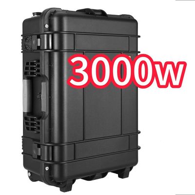 স্বনির্ধারিত কালো 3000W মোবাইল পাওয়ার হাউজিং আউটডোর স্টেশন ছাড়