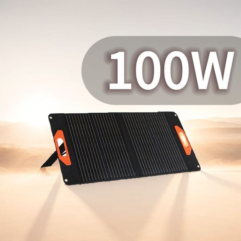 ডিসি আউটপুট 19V/5.3A 100W বহিরঙ্গন ক্রিয়াকলাপের জন্য ভাঁজযোগ্য সৌর প্যানেল