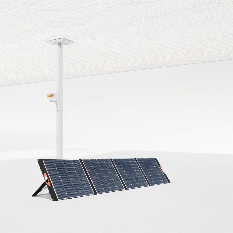 UB-100 বহিরঙ্গন টেকসই সবুজ সৌর প্যানেল 100W নামমাত্র শক্তি ভাঁজ পোর্টেবল যন্ত্রপাতি