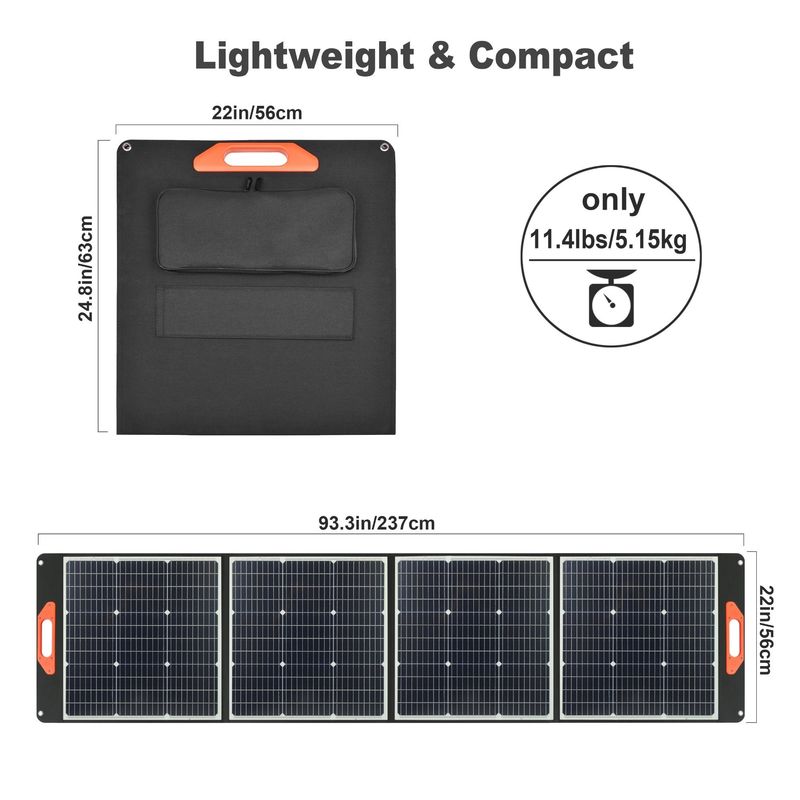 পাওয়ার সাপ্লাই 200W সৌর প্যানেল চার্জার সিই সার্টিফিকেশন সহ পোর্টেবল সৌর শক্তি সিস্টেম