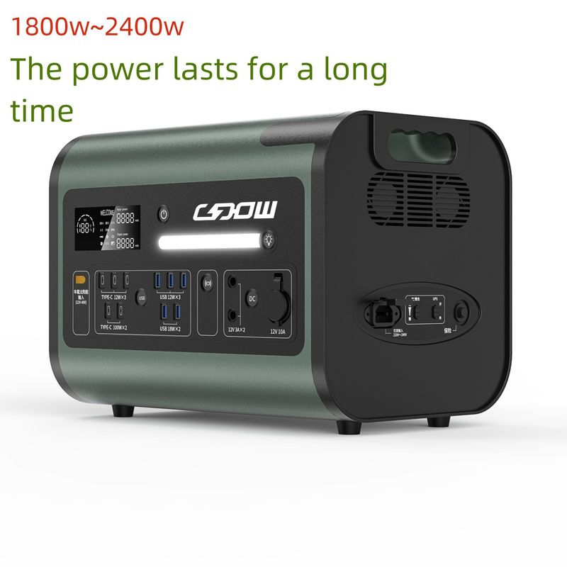 2200W সৌর জেনারেটর হোম অ্যাপ্লায়েন্স ব্যাকআপ আউটডোর জরুরী প্রায় 25kg