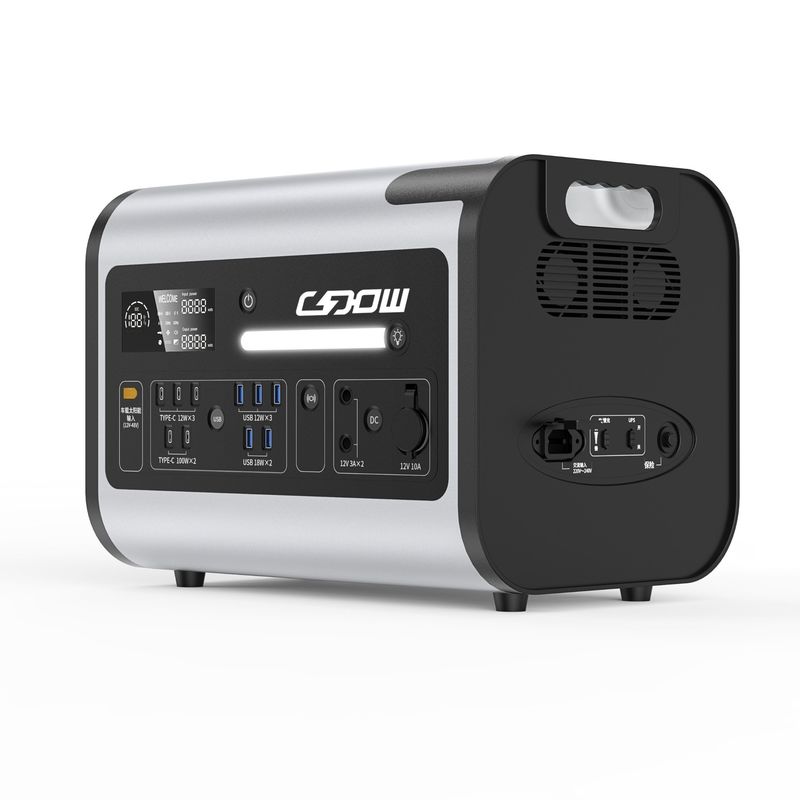 খাঁটি সাইন ওয়েভ ইনভার্টার 220V/2200W সৌর শক্তি সিস্টেম বহিরঙ্গন ক্যাম্পিং জন্য পাওয়ার স্টেশন