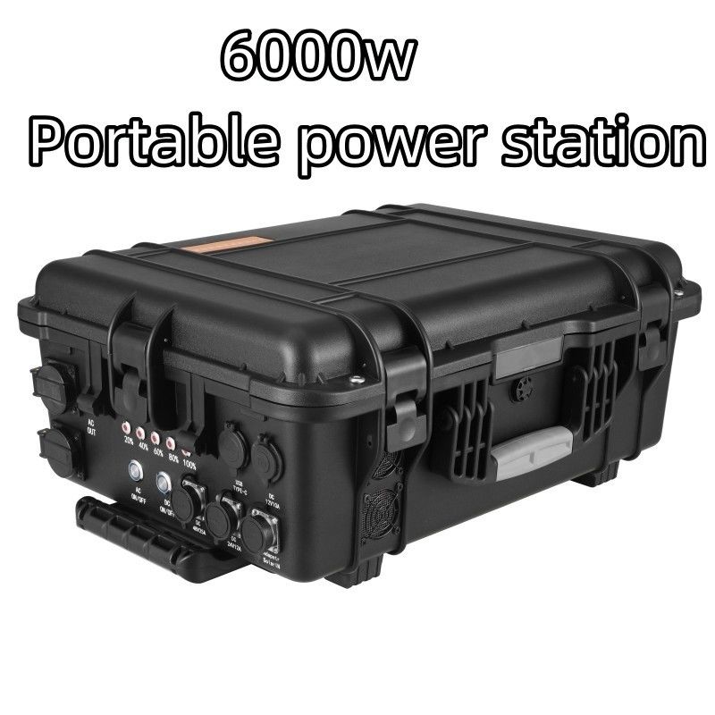 পরিবার এবং ক্যাম্পিংয়ের জন্য 6000W বড় ক্ষমতা বহনযোগ্য বহনযোগ্য সৌর জেনারেটর