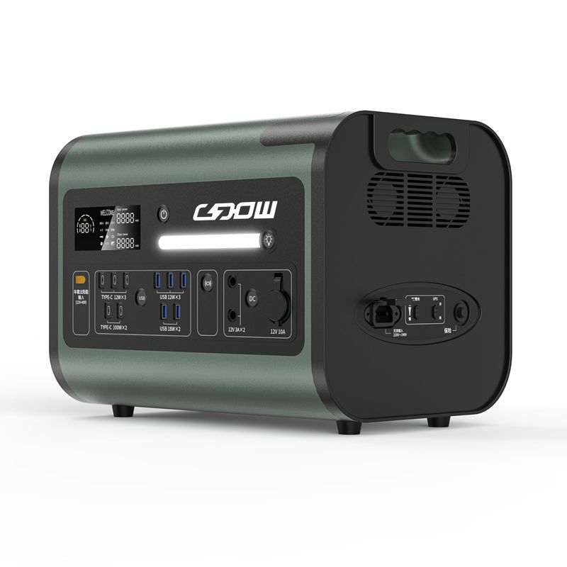 1800W-2400W সৌর চার্জিং জেনারেটর LiFePO4 ব্যাটারি পোর্টেবল মোবাইল পাওয়ার হোম পাওয়ার