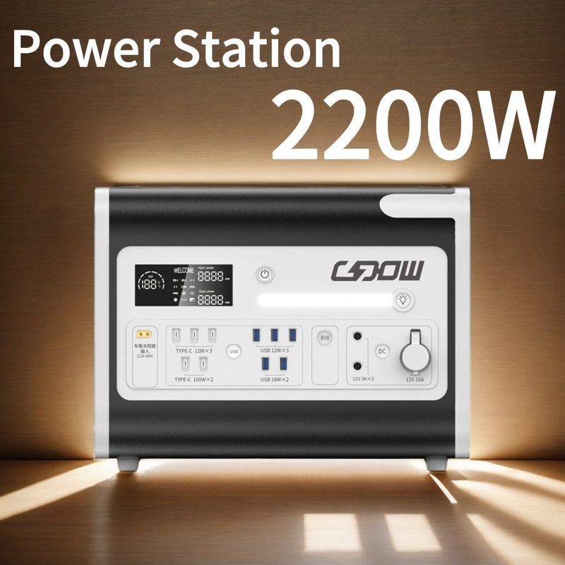 2000W 2200W কালো নীরব প্রকারের পেট্রল জেনারেটর পাওয়ার স্টেশন ক্যাম্পিংয়ের জন্য পাওয়ার ব্যাংক