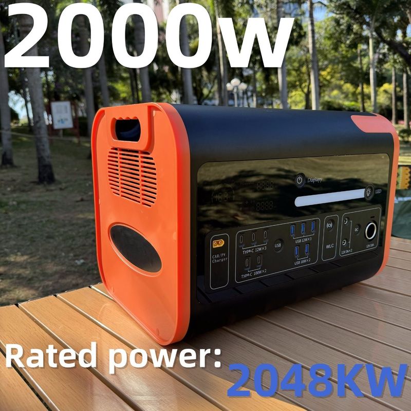 টেপ ডিসপ্লে 2000W LiFePO4 শক্তি সঞ্চয় / বহনযোগ্য জেনারেটর বহিরঙ্গন জীবন এবং জরুরী অবস্থার জন্য
