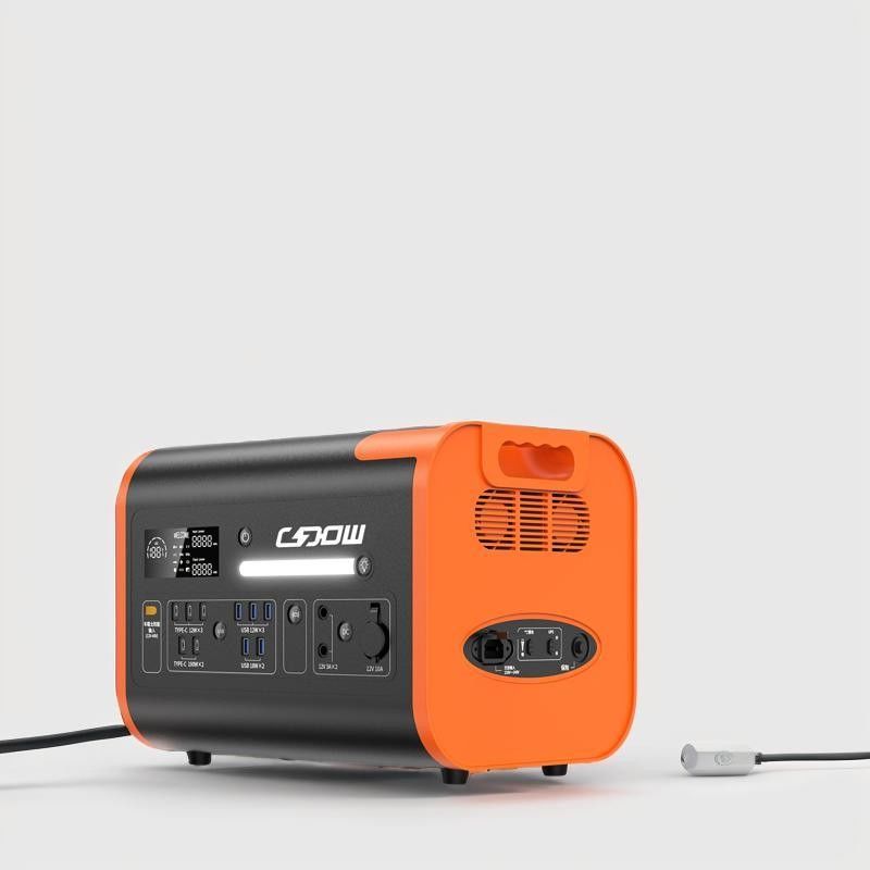 জার্মানি 2000W 2048wh এসি-ডিসি আউটপুট প্লাগ বৈদ্যুতিক মোবাইল পোর্টেবল লিথিয়াম পাওয়ার স্টেশন সৌর জেনারেটর