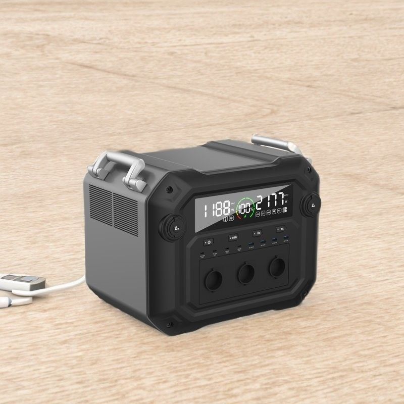 উচ্চ- 2500W 2340wh 110V 120V সৌর জেনারেটর ABS অ্যালুমিনিয়াম প্রোফাইল শেল উপাদান সঙ্গে