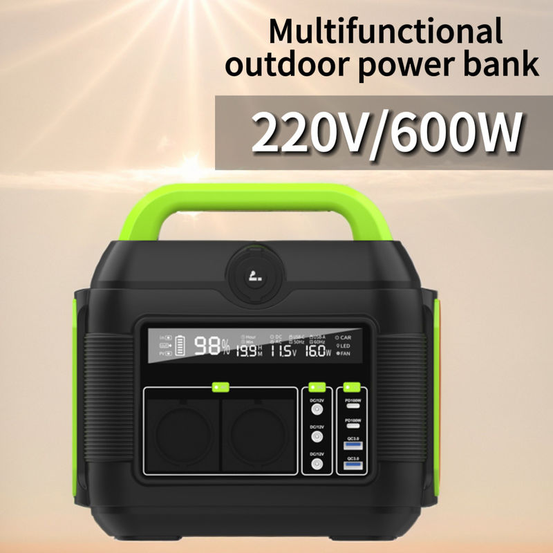 এমপিপিটি এবং টার্নারি লিথিয়াম ব্যাটারি সহ 600W জরুরী ব্যাকআপ শক্তি সরবরাহ সোলার পাওয়ার ব্যাংক