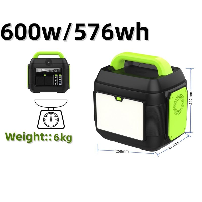 600W258*212*249mm পোর্টেবল পাওয়ার স্টেশন টার্নারি লিথিয়াম ব্যাটারি সহ সৌর জেনারেটর