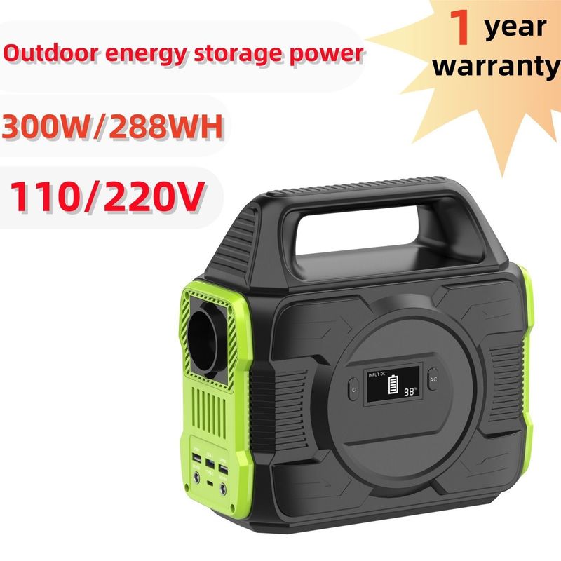 ফোন চার্জিংয়ের জন্য 300W জরুরী / ভ্রমণ ইউএসবি পোর্টেবল সৌর জেনারেটর পাওয়ার সিস্টেম