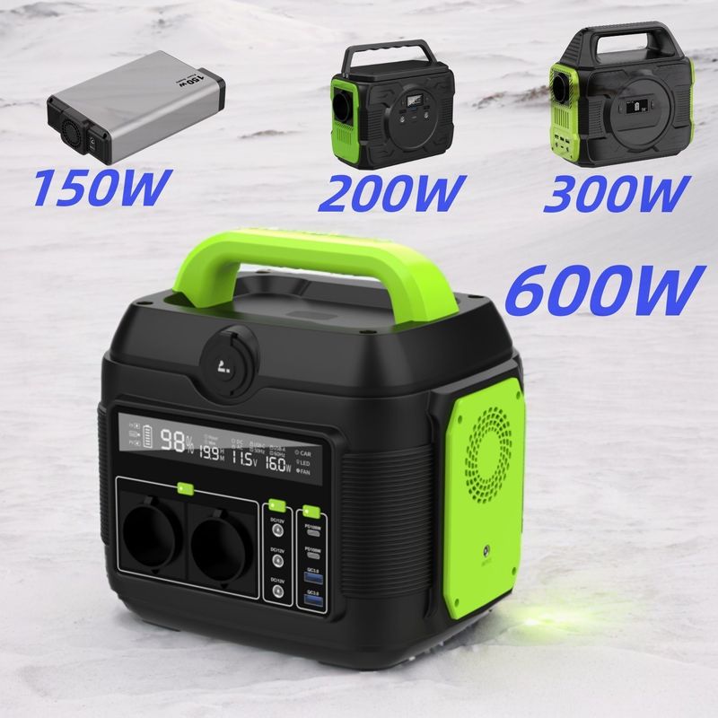 কাস্টমাইজেশন এলসিডি ডিসপ্লে সহ 600W মিনি পোর্টেবল সোলার এনার্জি স্টোরেজ পাওয়ার স্টেশন