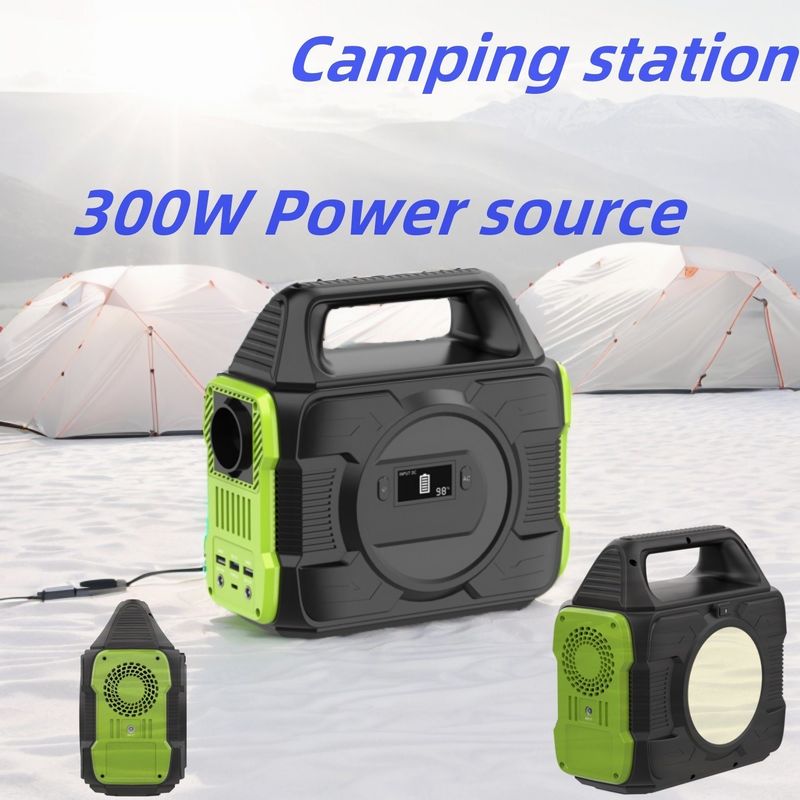 300W আউটডোর লিথিয়াম ব্যাটারি প্যাক রিচার্জেবল সৌর জেনারেটর এসি ডিসি টাইপ-সি ব্যাটারি ব্যাকআপ পাওয়ার জরুরী পোর্টেবল সৌর বিদ্যুৎ কেন্দ্র