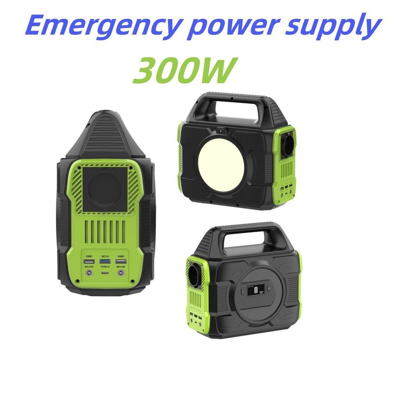 তরল স্ফটিক ডিসপ্লে সহ 300W পোর্টেবল জরুরী পাওয়ার স্টেশন অপসারণযোগ্য নাও হতে পারে