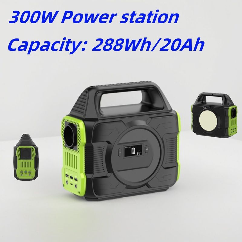 এমপিপিটি প্রযুক্তি 300W এসি / ডিসি আউটপুট সকেট ব্যালকনি ড্রোন এবং কম্পিউটারের জন্য পোর্টেবল মোবাইল পাওয়ার স্টেশন