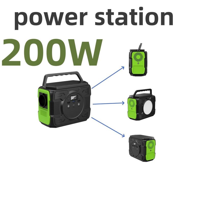 জরুরী ব্যালকনি আরভি জন্য 200W সৌর শক্তি সঞ্চয় জেনারেটর গরম পোর্টেবল মোবাইল শক্তি