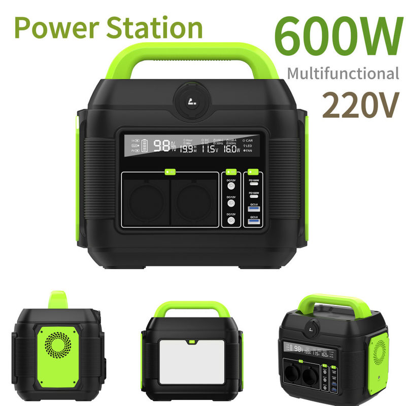 ইইউ এসি সকেট পোর্টেবল পাওয়ার স্টেশন 600W 576wh ক্যাম্পিংয়ের জন্য পাওয়ার ব্যাংক কাস্টমাইজযোগ্য