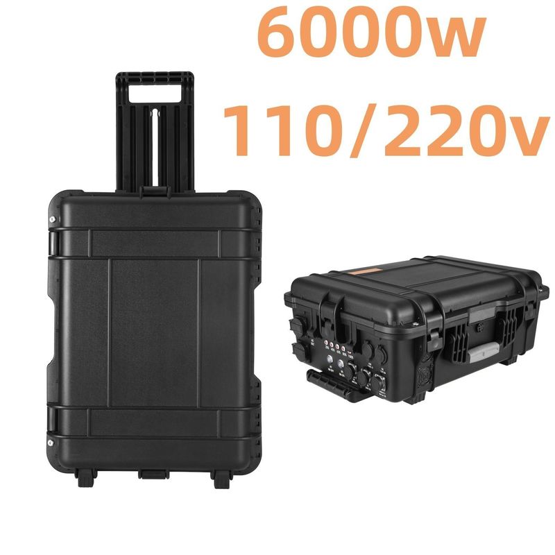 LiFePO4battery 6000W পোর্টেবল পাওয়ার স্টেশন বহিরঙ্গন কার্যকলাপের জন্য সৌর জেনারেটর