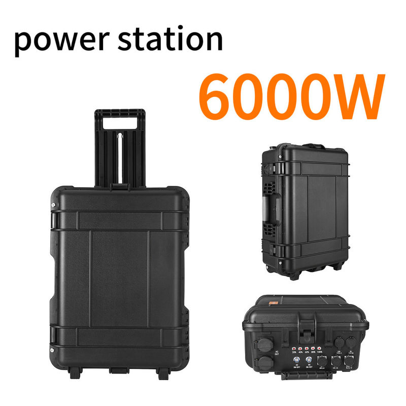 6000W হোম সোলার এনার্জি সিস্টেম এসি আউটপুট কারেন্ট 15A ম্যাক্স সহ পোর্টেবল পাওয়ার সাপ্লাই
