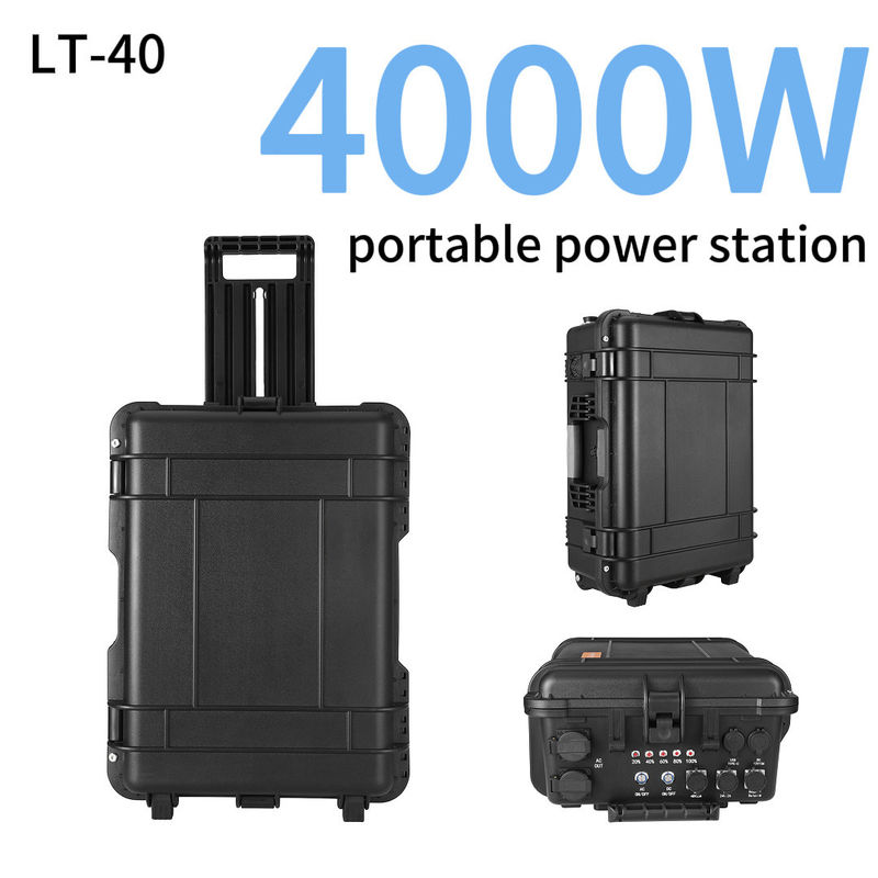 এসি 110V 220V লিথিয়াম ইউপিএস এবং ব্যাকআপ সহ 4000W নিরাপদ আউটডোর হোম সৌর শক্তি সিস্টেম