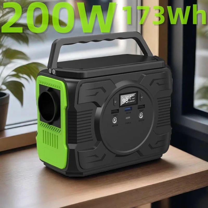 বহনযোগ্য সৌর জেনারেটর পাওয়ার স্টেশন 48000mAh 200W 173Wh বহিরঙ্গন কার্যকলাপের জন্য