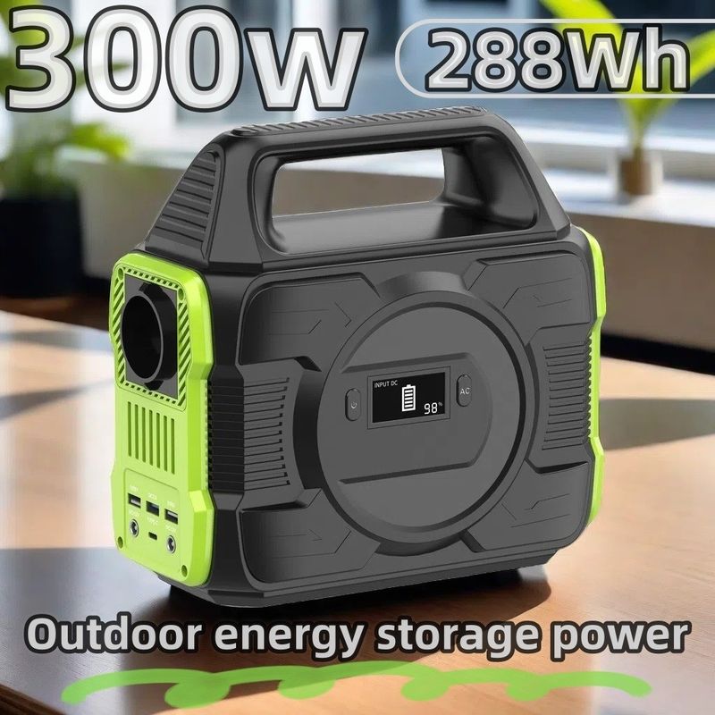 সৌর কোষ সহ 300W উচ্চ ক্ষমতা বহনযোগ্য পাওয়ার স্টেশন সৌর চালিত এবং কম্প্যাক্ট
