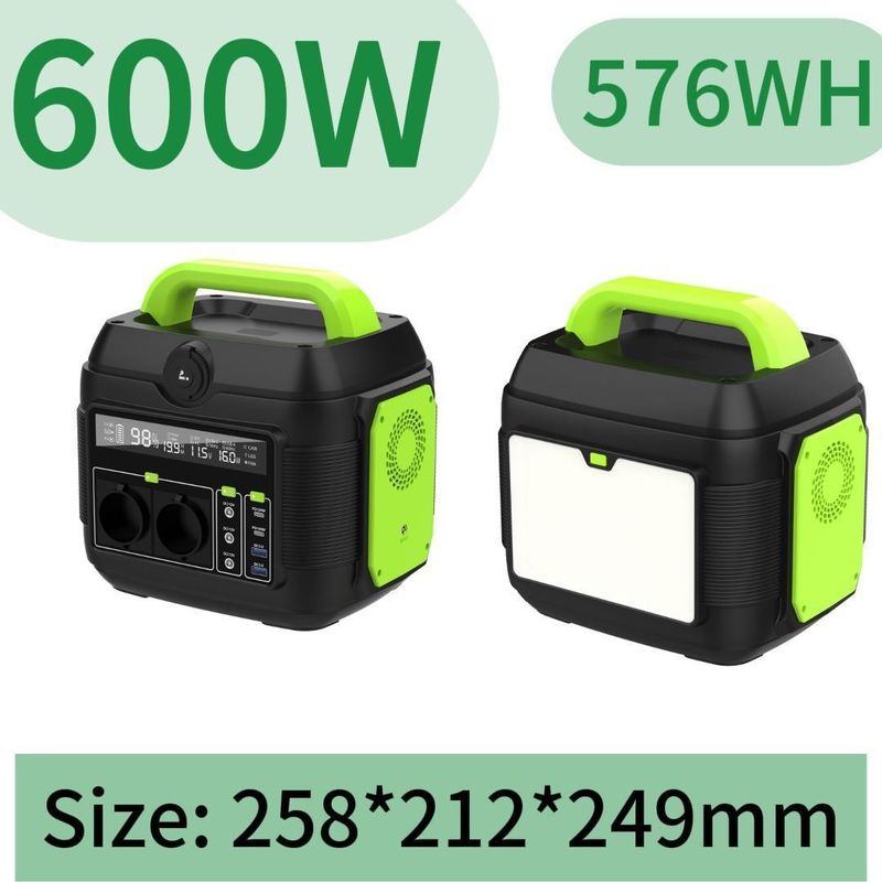 600W পোর্টেবল পাওয়ার স্টেশন সোলার জেনারেটর এলইডি লাইট 11W এবং কাস্টমাইজড অনুরোধ সহ