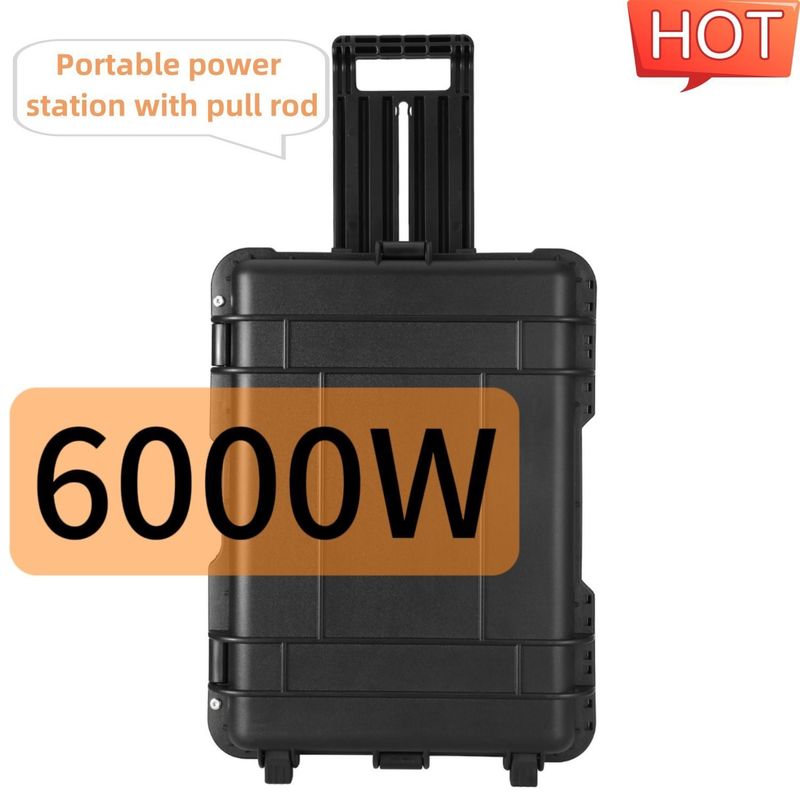 এসি আউটপুট কারেন্ট 15 এ ম্যাক্স সহ 6000W বহিরঙ্গন বহনযোগ্য সৌর জেনারেটর
