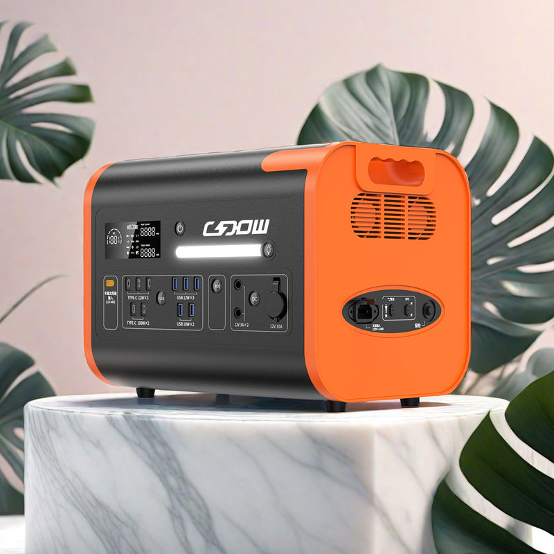 জরুরী ক্যাম্পিংয়ের জন্য বড় ক্ষমতা 2200W 2048wh বহিরঙ্গন সৌর পোর্টেবল পাওয়ার স্টেশন