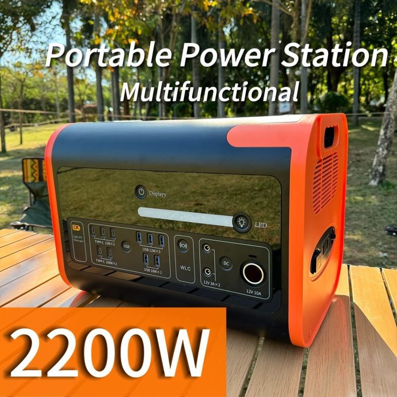 2200W পোর্টেবল সোলার জেনারেটর জরুরী ক্ষেত্রে নিরবচ্ছিন্ন বিদ্যুৎ সরবরাহের জন্য উপযুক্ত