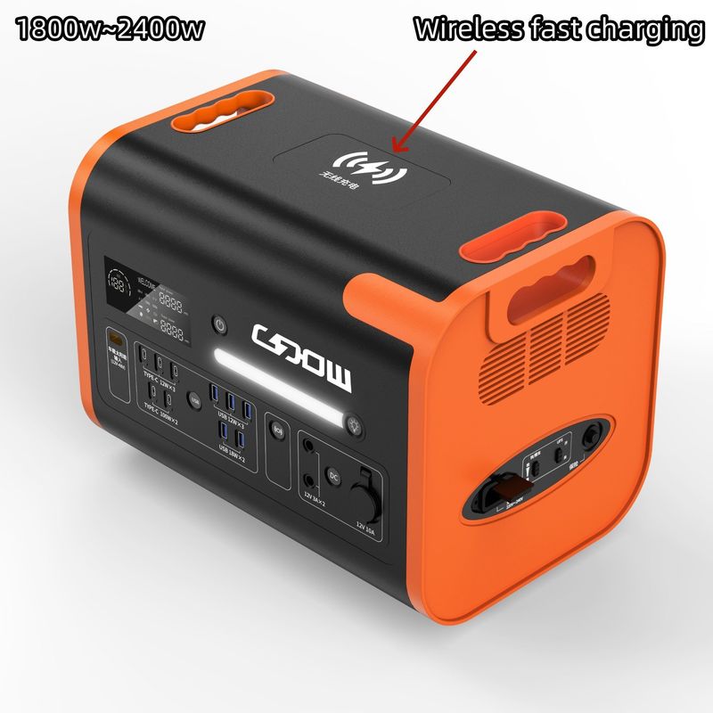 LiFePO4 220V 2048wh আউটডোর ক্যাম্পিংয়ের জন্য খাঁটি সাইনস ওয়েভ পোর্টেবল মোবাইল পাওয়ার স্টেশন
