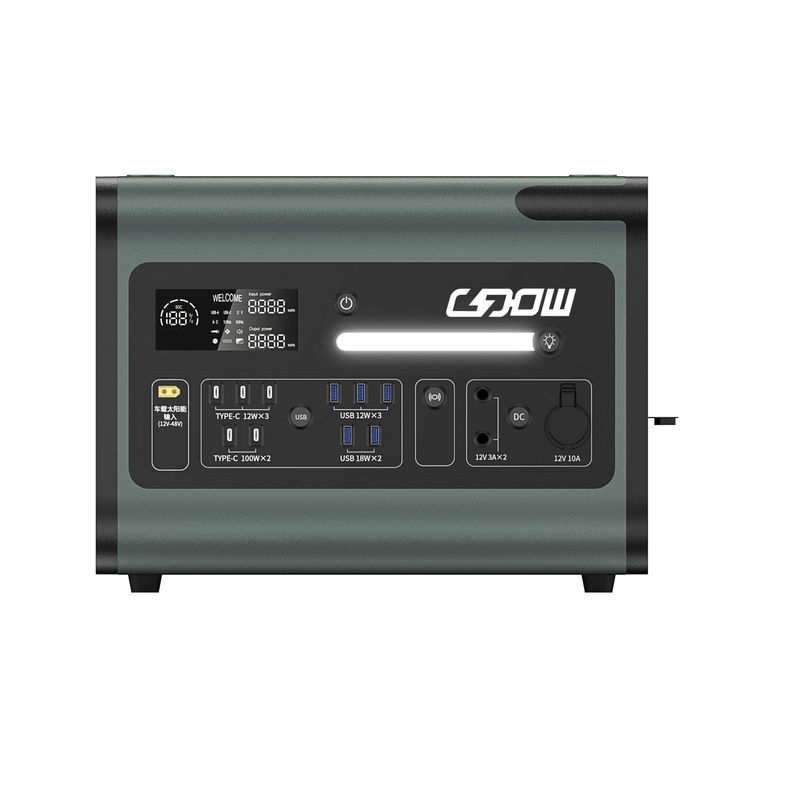 LiFePO4 লিথিয়াম ব্যাটারি 2200W এসি সৌর জেনারেটর জরুরী জন্য পোর্টেবল পাওয়ার স্টেশন