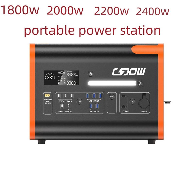 2200W জরুরী ব্যাকআপ আউটপুট ভোল্টেজ ওঠানামা পরিসীমা -5%-5% শক্তি সঞ্চয় স্টেশন