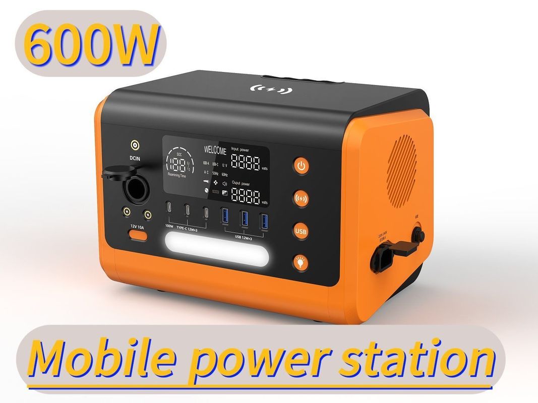 600W সৌর জেনারেটর পোর্টেবল পাওয়ার স্টেশন HT06 600Wh এসি আউটপুট 110V/230V সহ
