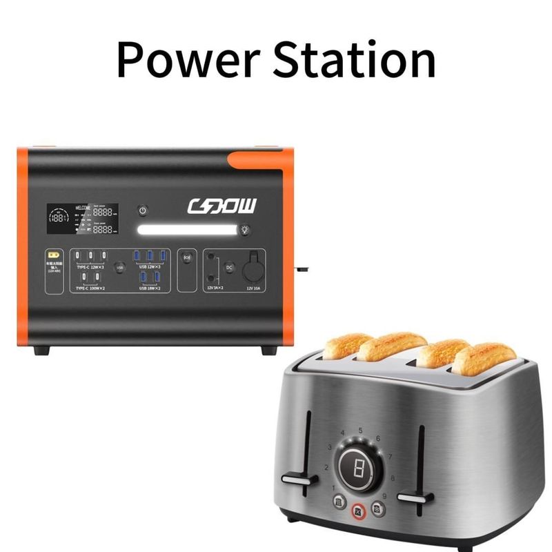 LiFePO4 2200W ব্ল্যাক সাইলেন্ট পোর্টেবল ইনভার্টার জেনারেটর আউটডোর ক্যাম্পিং পাওয়ার স্টেশন জন্য