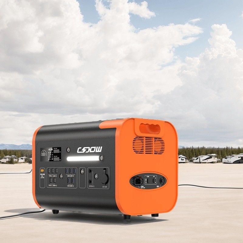 টাইপ-সি 3*18W/2*100W আউটডোর মোবাইল পাওয়ার 2000W পোর্টেবল পাওয়ার স্টেশন সৌর হোম জরুরী