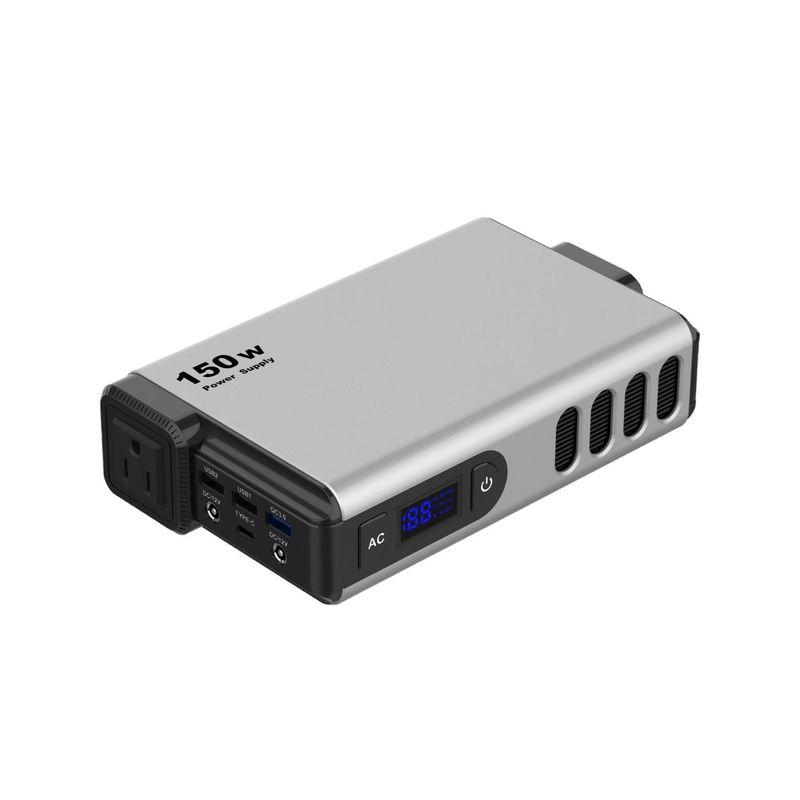 S150X-100 পোর্টেবল পাওয়ার স্টেশন 150W হোম আউটডোর জরুরী ব্যাকআপ 110V 220V এসি আউটপুট