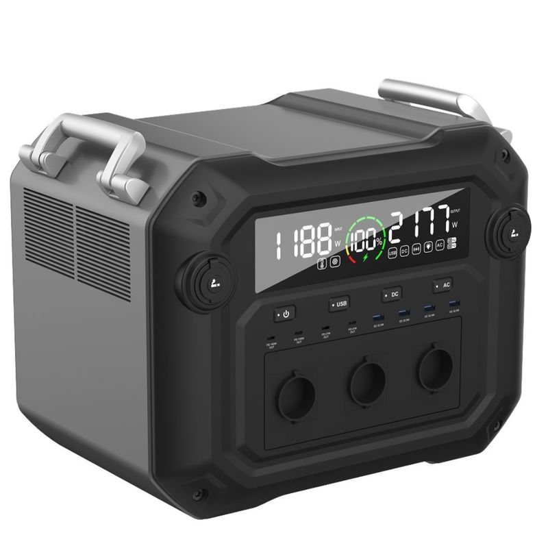 1200W চার্জিং 2500W হাউজিং পোর্টেবল পাওয়ার স্টেশন জন্য উচ্চ ক্ষমতা সৌর জেনারেটর