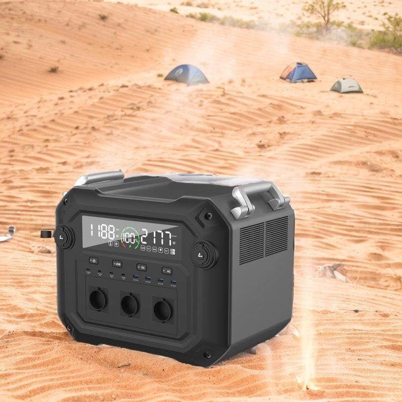 এসি আউটপুট পাওয়ার 2500W 2340wh বহিরঙ্গন পোর্টেবল পাওয়ার স্টেশন আইওন সৌর শক্তি সঞ্চয়
