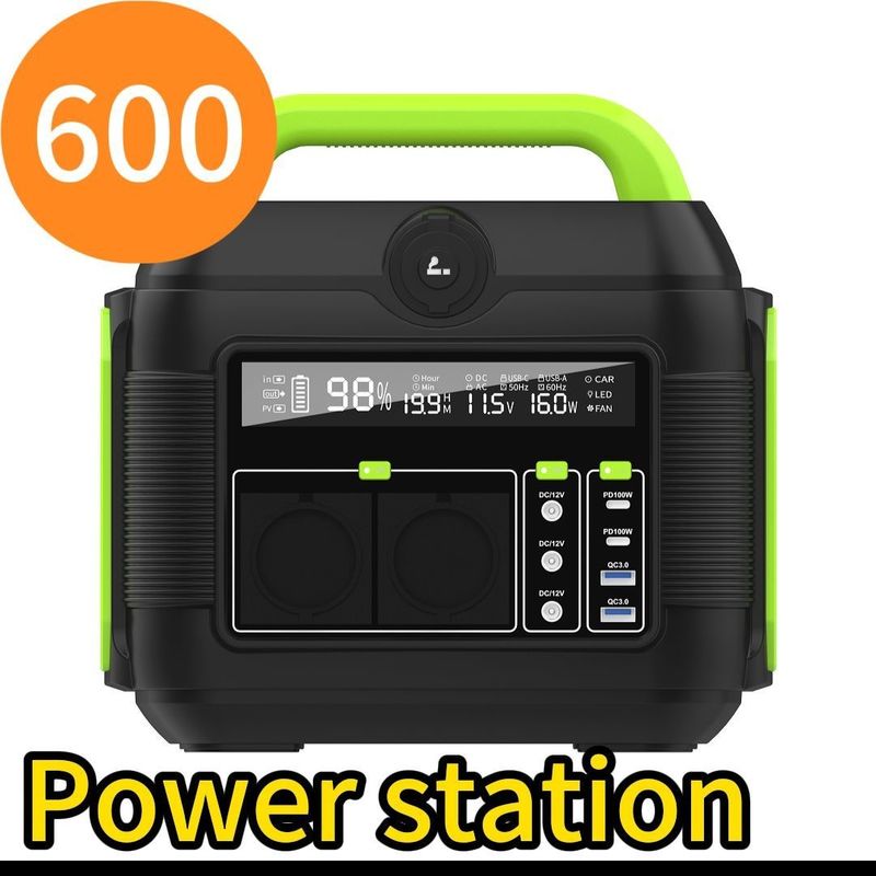 600W এসি আউটপুট পোর্টেবল পাওয়ার স্টেশন পূর্ব এশিয়া রপ্তানি সৌর শক্তি সঞ্চয় সিস্টেম