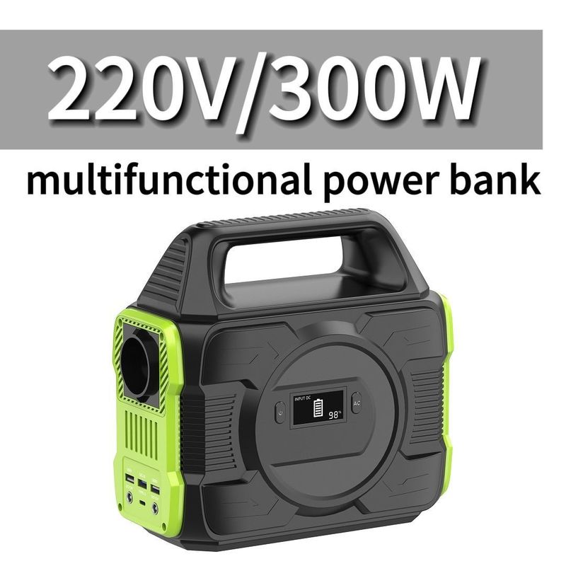 পুনর্ব্যবহারযোগ্য 110V 220V 300W পোর্টেবল পাওয়ার স্টেশন সৌর জেনারেটর পাওয়ার সাপ্লাই পাওয়ার ব্যাংক