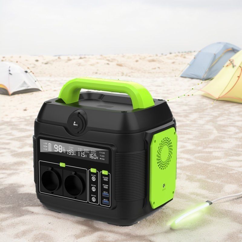 পোর্টেবল 600W সৌর বিদ্যুৎ কেন্দ্র ইউপিএস ক্যাম্পিং জরুরী ব্যাকআপ 110V 220V ইনভার্টার