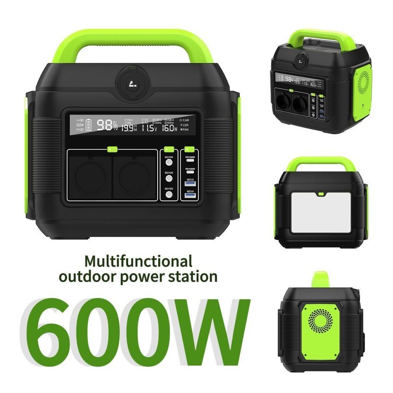 উত্তর আমেরিকার হোম এনার্জি স্টোরেজের জন্য 600W পোর্টেবল সোলার জেনারেটর পাওয়ার স্টেশন