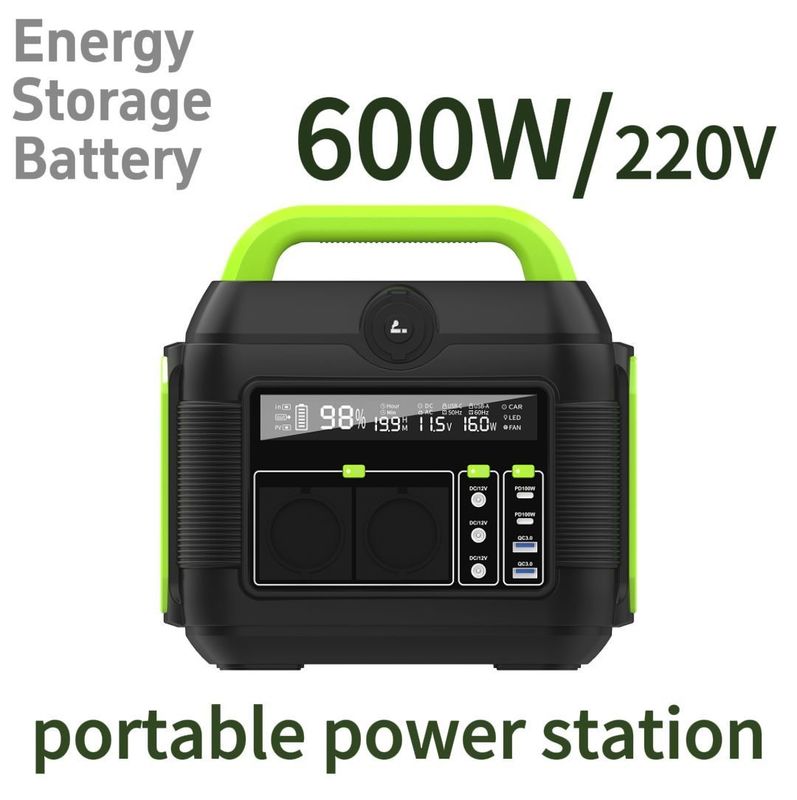 600W মাল্টিফাংশন পোর্টেবল সোলার পাওয়ার এনার্জি স্টোরেজ সিস্টেম অ্যাডাপ্টার এবং এস 6 সহ