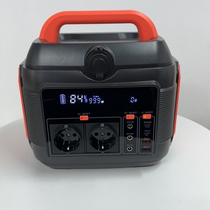 সুরক্ষা ফাংশন সহ বহনযোগ্য 600W লিথিয়াম ব্যাটারি হোম আউটডোর ক্যাম্পিং জেনারেটর